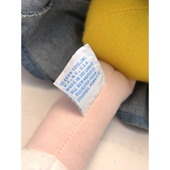 Oshkosh B'Gosh Girl Doll 13" Plush Denim Dress Shirt Blonde Stuffed Toy - Picture 5 of 7